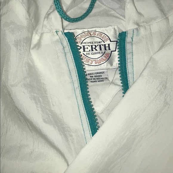 Vintage VTG Perth Windbreaker Track Jacket Sz L - Picture 3 of 4